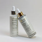 Two Liverya peel shot ampoules on a light gray background