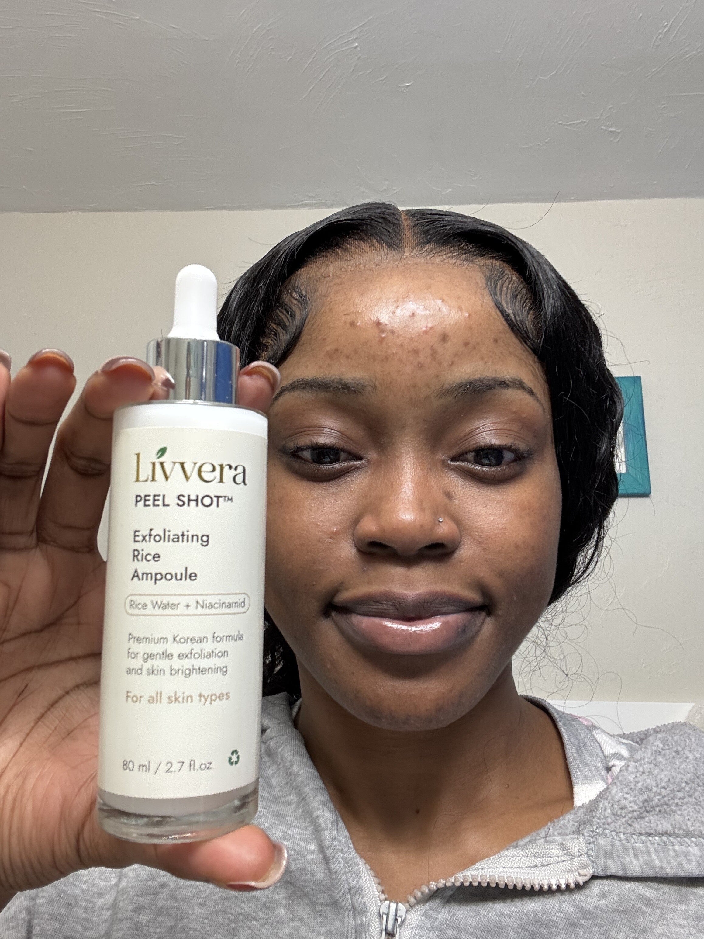 Livvera PEEL SHOT™ — Black & White Rice Duo: Premium Exfoliating Ampoule Set (2 x 80ml)